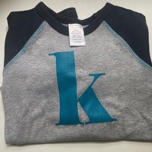 NWOT "K" shirt for baby 12-18 months